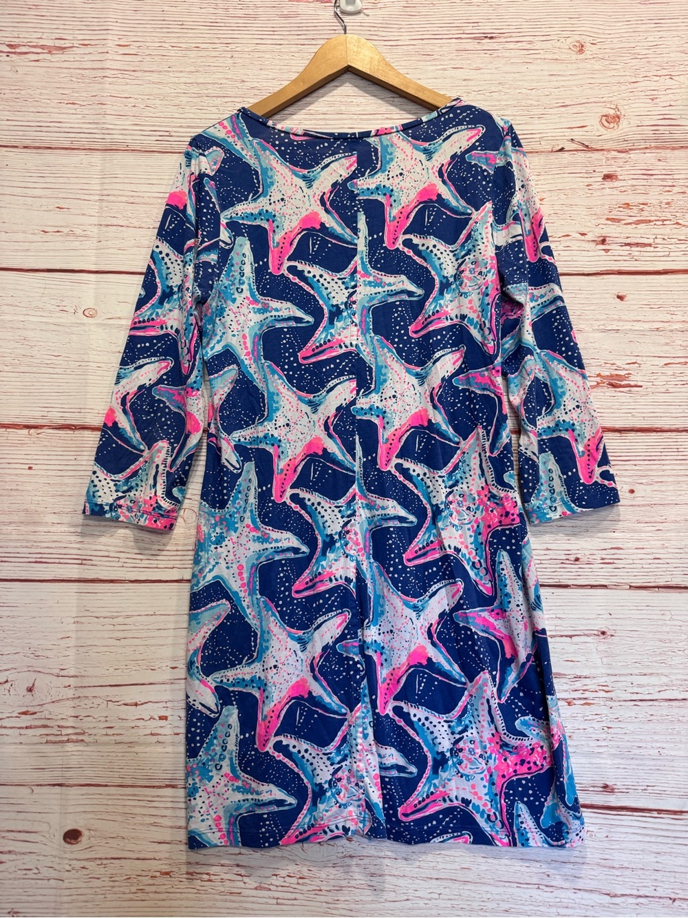 Lilly Pulitzer Beacon Dress in Indigo Star Struck Sz L - Picture 9 of 10